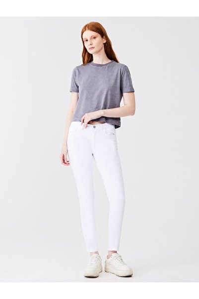 Ltb Jonna B Uske nogavice, visoki struk, bele jeans pantalone