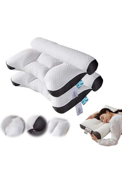 Arabest Pillows,2-Pack,Ergonomic Contour Support,Neck Head Shoulder Pain Reli...