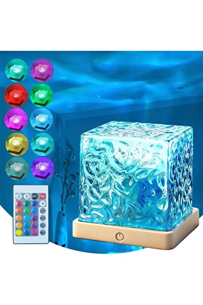 mwx teknoloji 🌈 Kristal Kuzey Işıkları Okyanus Dalga LED Gece Lambası 🌈 16 ...