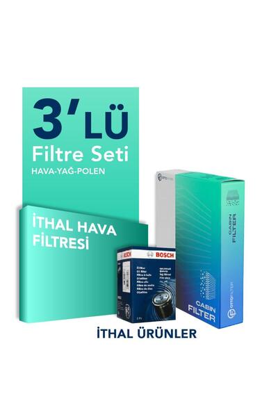 İthal Nissan Almera 1.5 Filtre Bakım Seti (2001-2008) 3 Lü