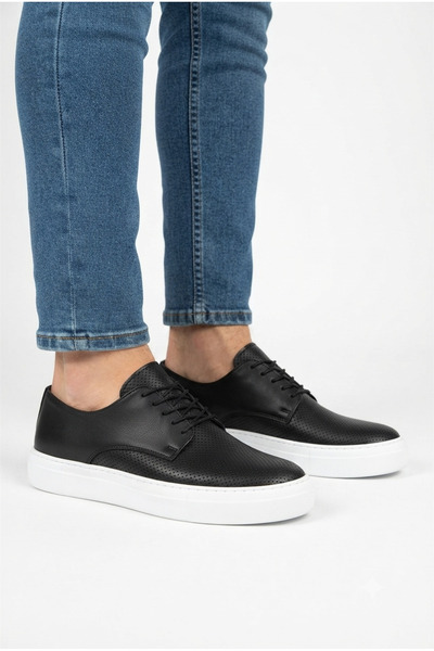Zerenyus Zrc061 Premium Casual Daily Comfort Men's Classic Shoes Black White