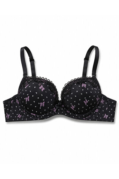 Generic Padded Bra with Lace Detail, Butterfly Print, Adjustable Straps-40/90...