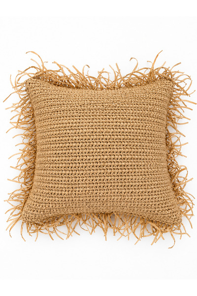 Generic Brand Knitted Pillow Natural Color