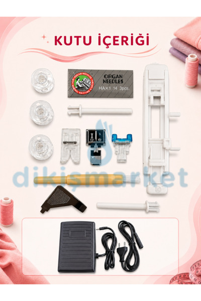 dm dikişmarket Ev Tipi Elektronik Düz Dikiş Makinesi 300 Desen / Model 3300