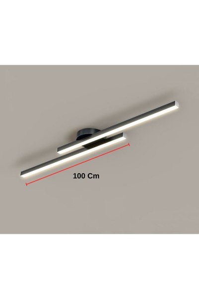 Avizen Lighting Modern Tavan Koridor Aydınlatması Çubuk Led Siyah Günışığı Li...