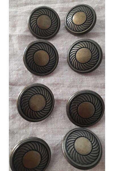 ILCARE Antique Sari Metal Button 18 mm 8 Pieces