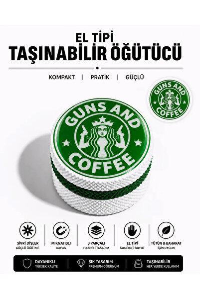 Arvina Atelier 3 Katmanlı Baharat Öğütücü Grinder | Parlak Logolu Alt Hazneli...