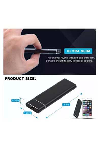 M.A&F's Portable External Hard Drive 4TB , Mini SSD Hard Drives,Solid State External Drives,Computer Backup Drive,USB 3.1 to Type-C Support Data Storage Transfer for Windows XP PC Laptop and Mac
