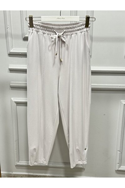 2K 26062 Front and Hem Stitched Trousers Stone