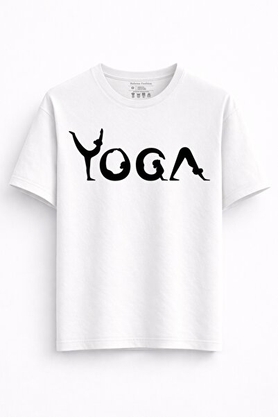 Rabona Fashion Yoga Pose Typography T-Shirt