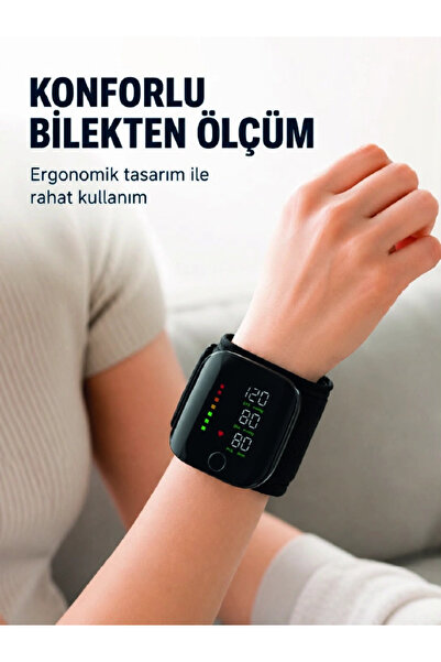 Epilons Şarj Edilebilir Bilekten Tansiyon Aleti Tek Tuşla Ölçüm