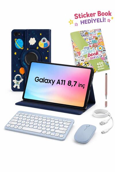 Samsung Galaxy Tab A11 4GB 64GB 8,7' TABLET+KILIF+KLAVYE+MOUSE+ŞARJ ALETİ(KAL...