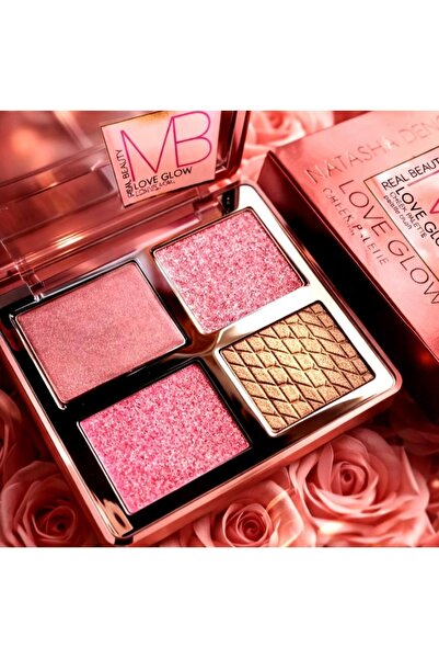 max elegance Blush Palette That Combines Shimmering Pink Blush Shades and Gol...