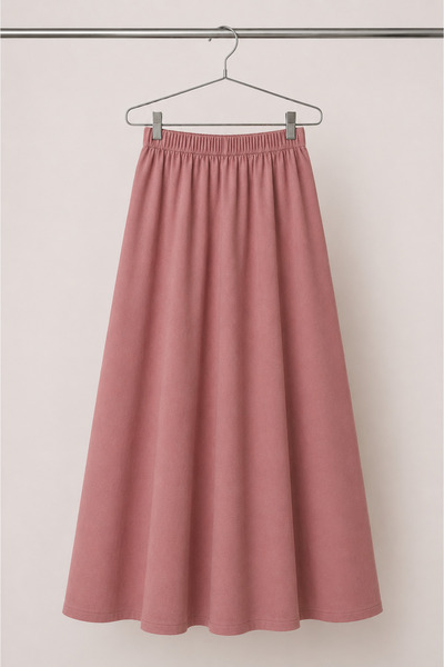 Angel&Co. Girls Clothing تنورة موسمية طويلة محتشمة للفتيات - لون مرجاني ناعم