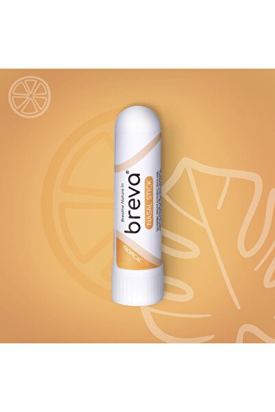 Breva Naturals Inc Breva 3'lü Tropical Portakal Aromalı Burun Çubuğu – Enerji...