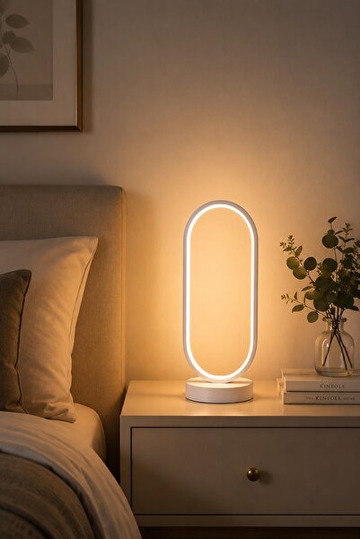 Koal Avize Zzez Beyaz Renk Gün Işığı Led Işıklı Modern Tasarım Led Masa Lamba...