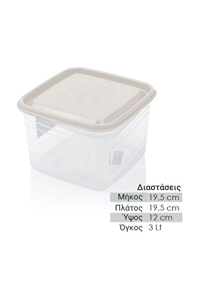 OEM Πλαστικό Δοχείο Φαγητού Λευκό 3000ml Κωδικός: 0321.177