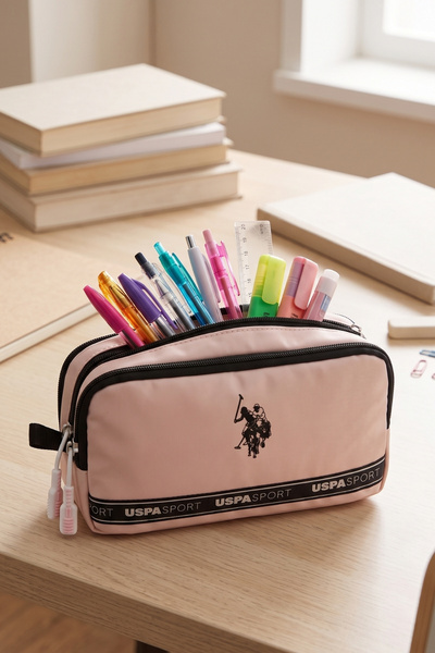 U.S. Polo Assn. Plklk 24193-24197-24241-24243 Two-Compartment Pencil Holder P...
