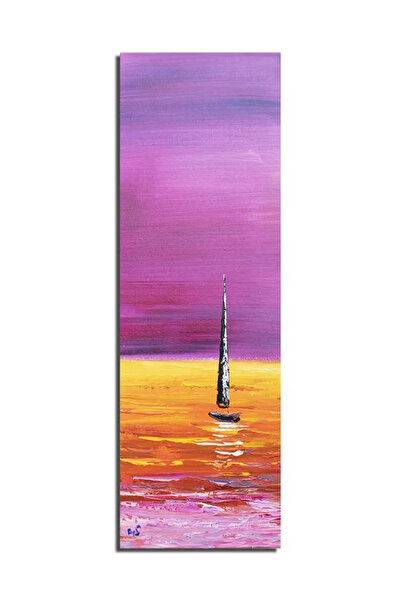 artnova Ръчно рисувана картина на платноходка, 90x30см, маслена на платно, с ...