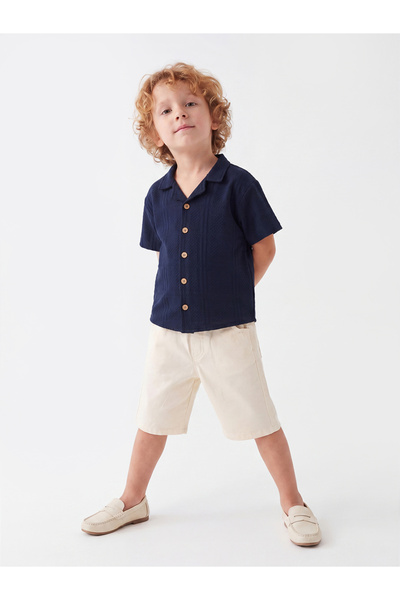 Noone Boys' Summer Short Sleeve Shirt and Shorts 2-Piece Set