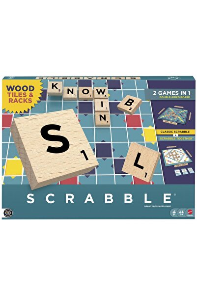 OEM Joc Scrabble 2 în 1 din lemn, în limba engleză