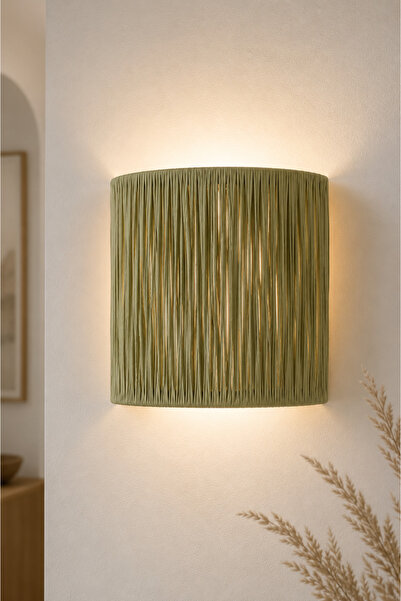 afralya home Bohemian Style Sconce Wicker Sconce Raffia Sconce / Hallway Scon...
