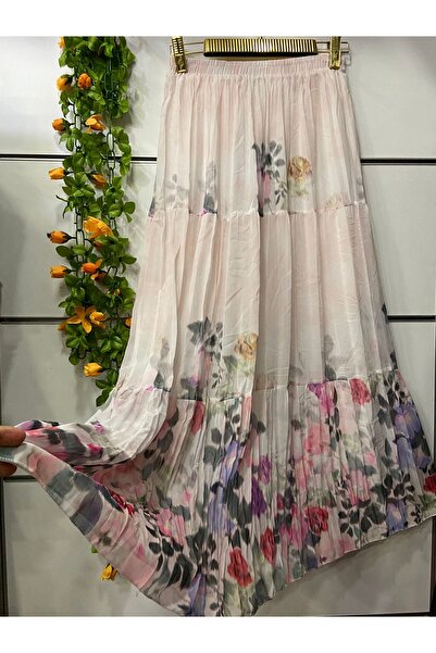 edu collection Patterned chiffon skirt lined