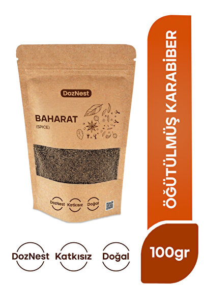 DozNest Premium Öğütülmüş Karabiber 100 Gr | Doğal, Taze Öğütülmüş, Yoğun Aro...