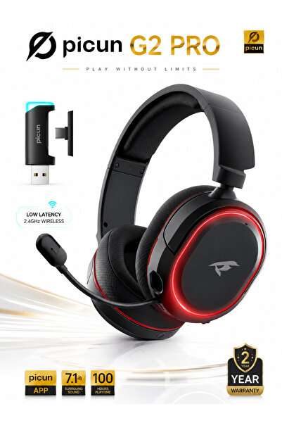 Picun Beacon New Version (G2 Pro) 7.1 Surround Sound Headset, 2.4Ghz/Usb/Blue...