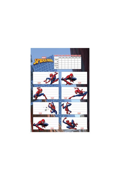 KESKİN COLOR KESKİN 220130-06 SPIDER-MAN PROGRAM DE CURSURI ETICHETĂ TRIPLĂ 3BUC
