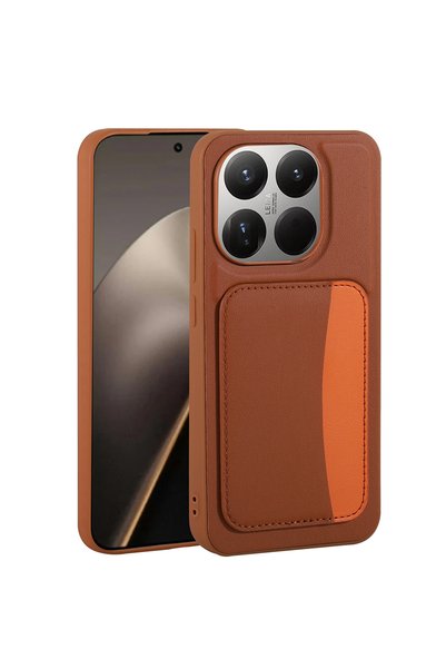 BUTAM BİLİŞİM حافظة هاتف Xiaomi 15T مع حامل للبطاقات وكاميرا مرتفعة من السيليكون
