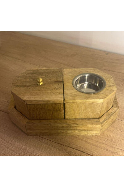 co arma Wooden Incense Burner with Storage Container Multi-Use with Wooden Plate
