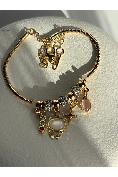 BHR AKSESUAR Gold Color Charm Bracelet
