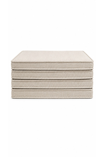 Rihan Mobilya Keten Fitilli 53x46 Cm Sandalye Ölçüsüne Uygundur. 4 Parça Sand...