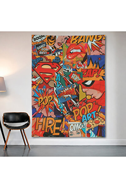 Geek Cultcha Pop Art Comic Collage Wall Covering Wall Tapestry First Quality ...