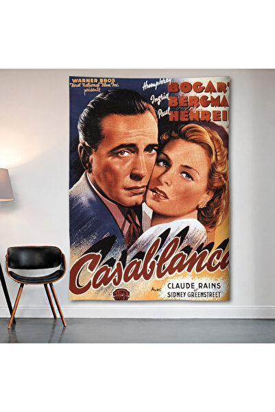 Geek Cultcha Casablanca Wall Drape Wall Tapestry First Quality Satin Fabric P...