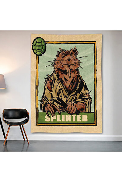 Geek Cultcha سجادة حائط من Teenage Mutant Ninja Turtles Splinter، ملصق من قما...