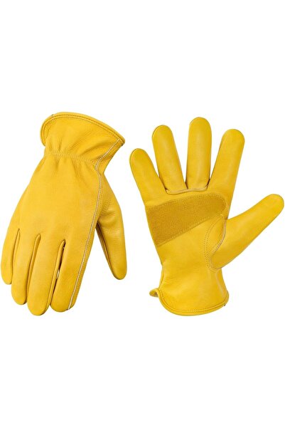 Arabest Leather Work Gloves for Grown-ups,Reinforced Durable Gardening Gloves...
