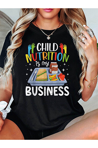 Ekim11 تي شيرت نسائي مطبوع عليه "NUTRITION Is My BUSINESS"، مناسب للعمل في ال...