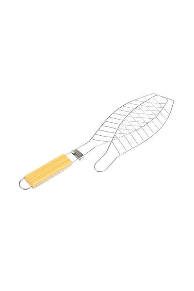 Flippy Gratar pentru peste, Flippy, din metal, cu sistem de prindere, Argintiu