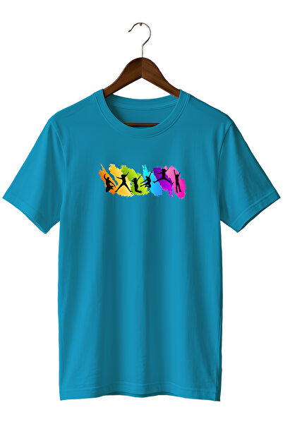 WİDİ Printed Energetic Street Fashion Tshirt Colorful Patterned Dance Festiva...