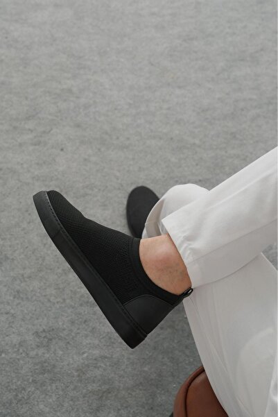 Kuback Akb-106 Charcoal Knitwear Casual Men's Shoes