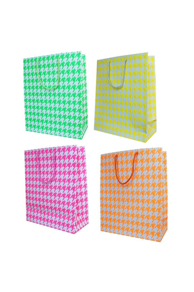 OEM Fresh, Punga cadou din hartie cu manere din snur, mix modele, NEON, Multi...