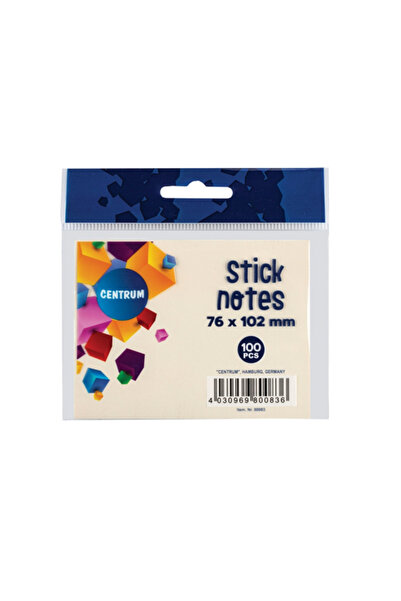 Centrum Notite adezive Centrum, 76 x 102 mm, galben, 100 file