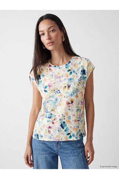 LC Waikiki Crew Neck Floral Women's T-Shirt