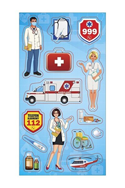 OEM Set 14 autocolante decorative, Ranok-Creative, Model Munca Medicului, Mul...