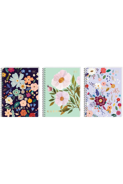 Interdruk Caiete B5 100 file, spirala dubla, set 5 buc multicolor