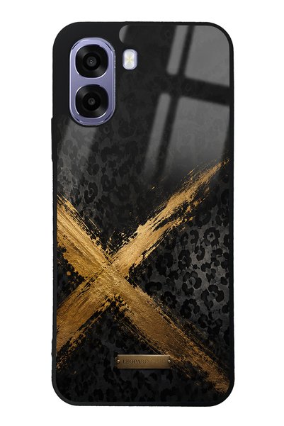 Spoyi Oppo A6T Golden Leopard X Design Glossy Phone Case
