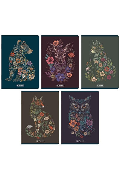 Herlitz Set 10 caiete A5 Florimals multicolor 60 file liniate