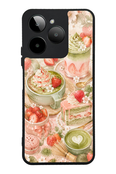 Spoyi حافظة هاتف لامعة بتصميم Gm Era 30 Blush Matcha Garden